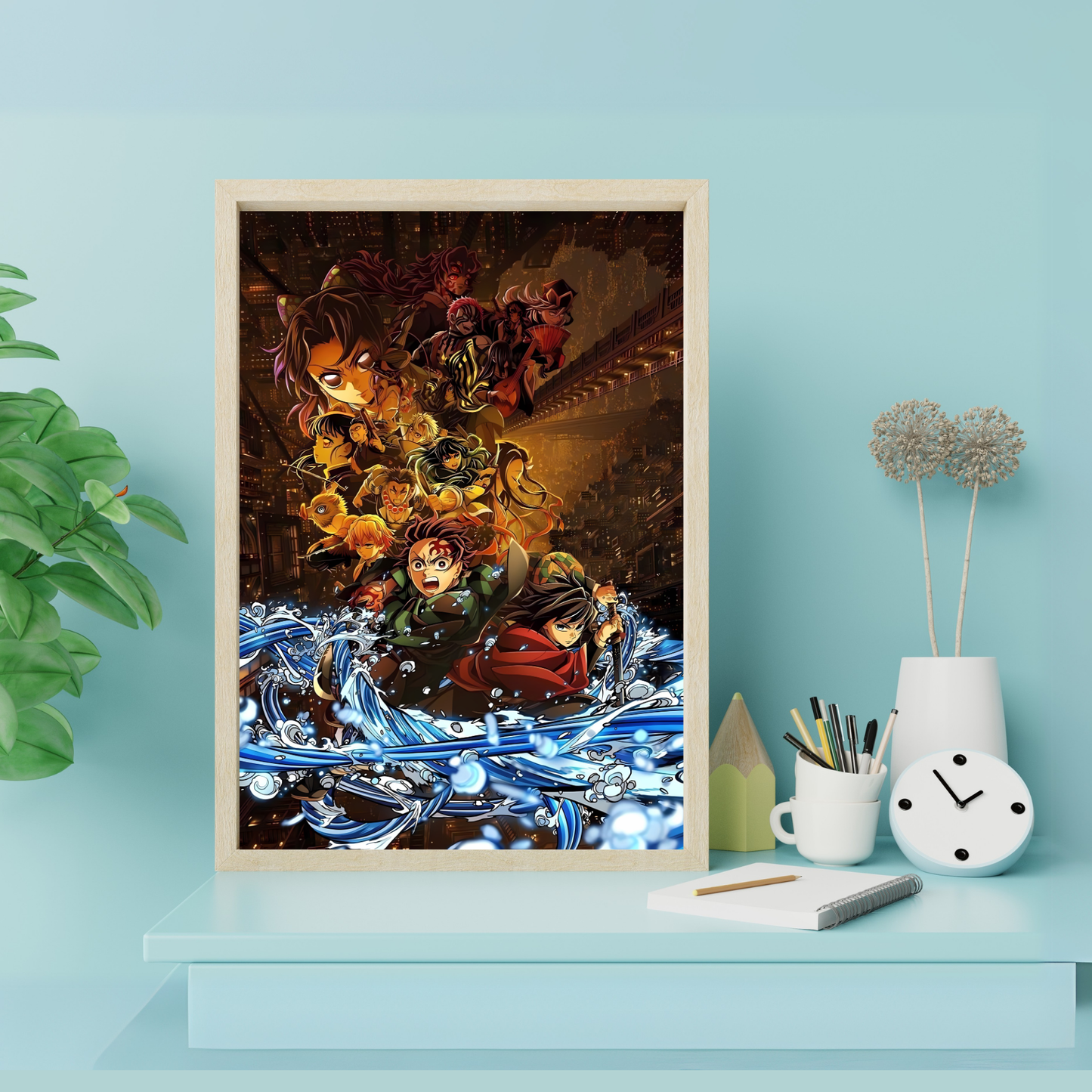 Giyu Tomioka, Tanjiro Kamado, infinity castle demon slayer Glossy Art Print - 8"x10" Inches