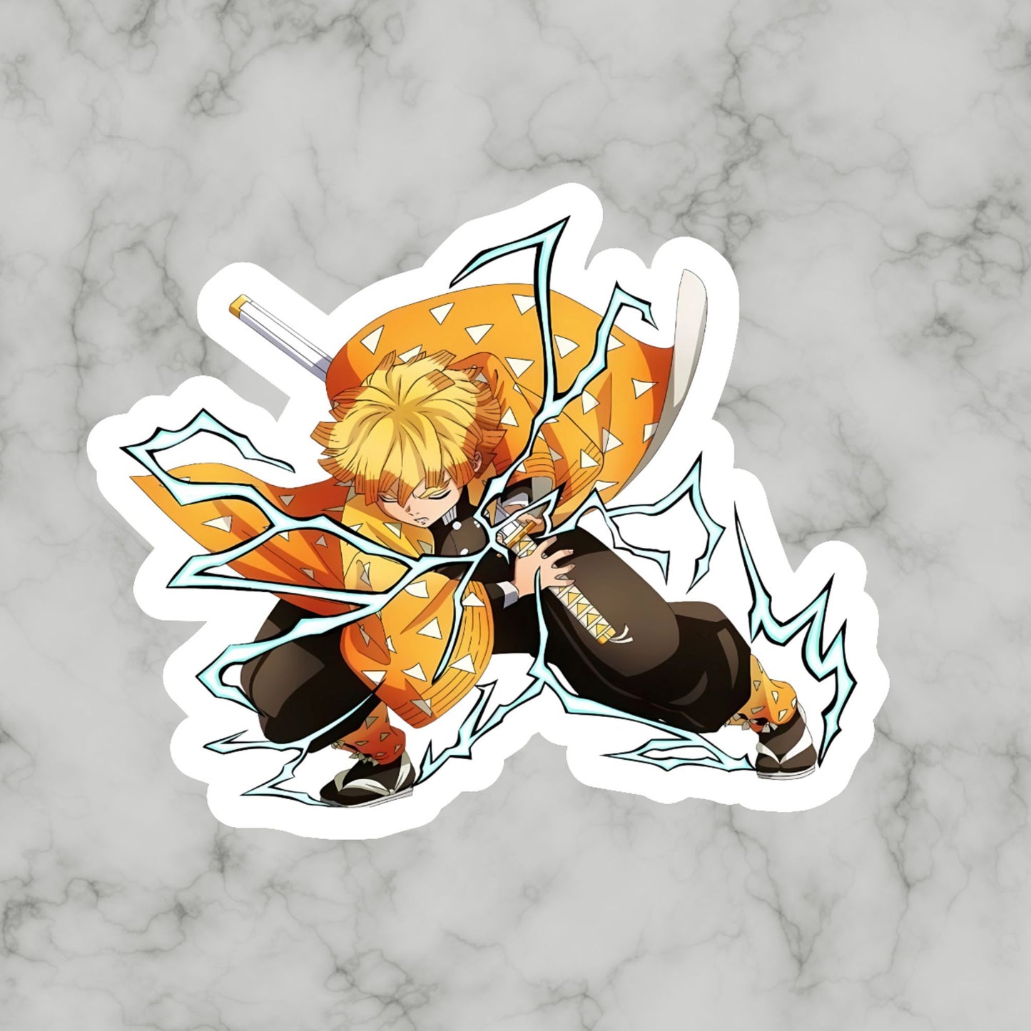Zenitsu Agatsuma, Lightning Demon Slayer Kimetsu No Yaiba Vinyl sticker Decal