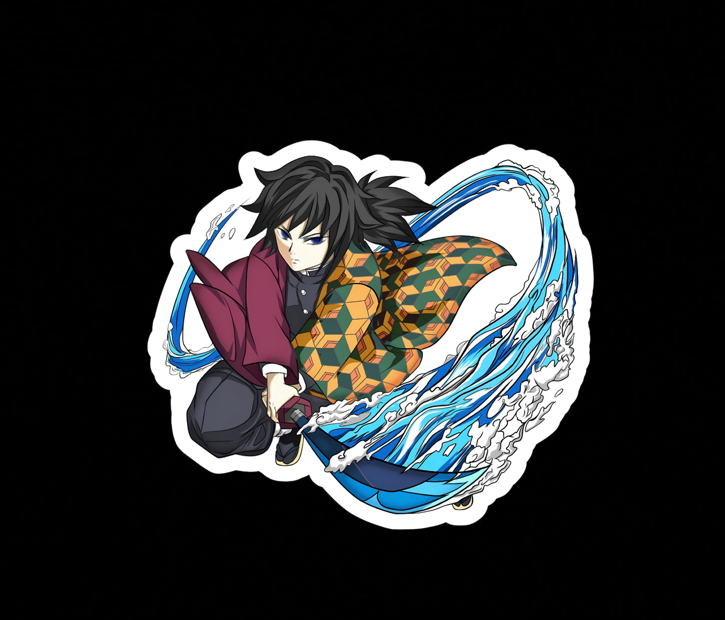Giyu Tomioka, Water Hashira Demon Slayer Kimetsu No Yaiba Vinyl sticker Decal