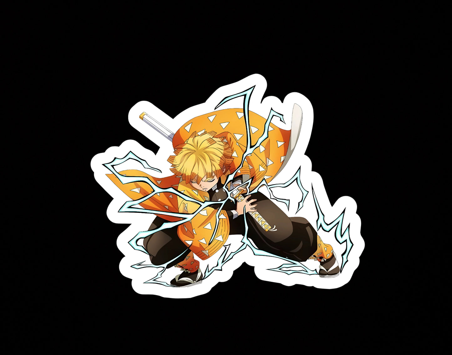 Zenitsu Agatsuma, Lightning Demon Slayer Kimetsu No Yaiba Vinyl sticker Decal