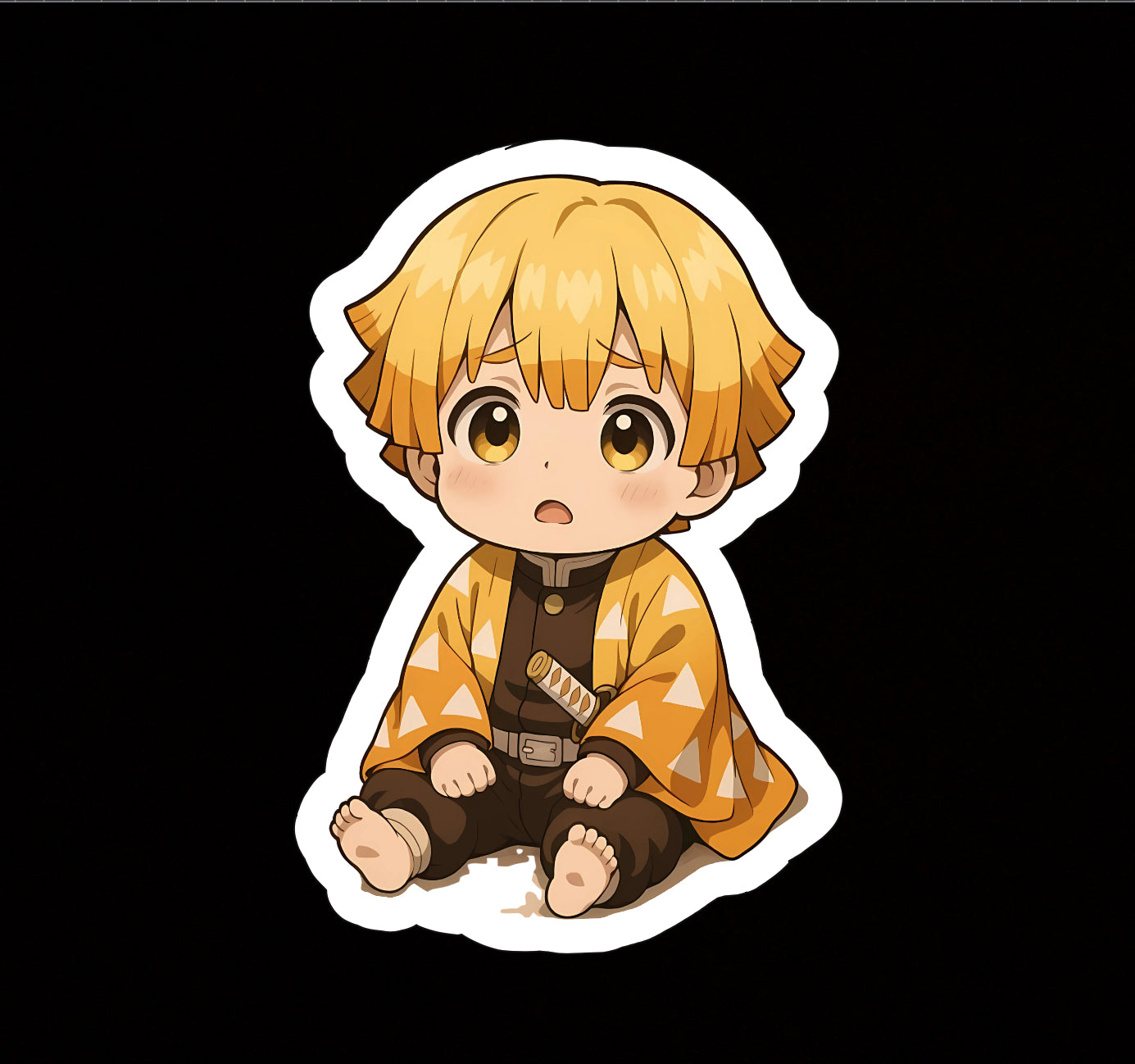 Zenitsu Agatsuma, Lightning Demon Slayer Kimetsu No Yaiba Vinyl sticker Decal