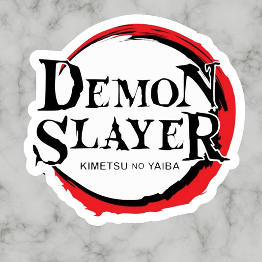 Demon Slayer Kimetsu No Yaiba Logo, Glossy Vinyl sticker Decal
