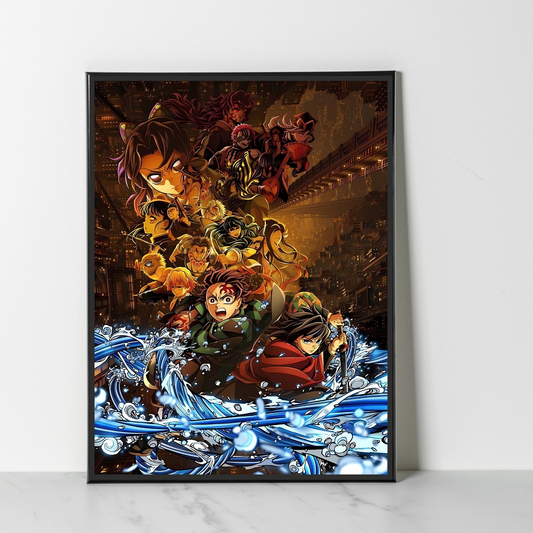 Giyu Tomioka, Tanjiro Kamado, infinity castle demon slayer Glossy Art Print - 8"x10" Inches