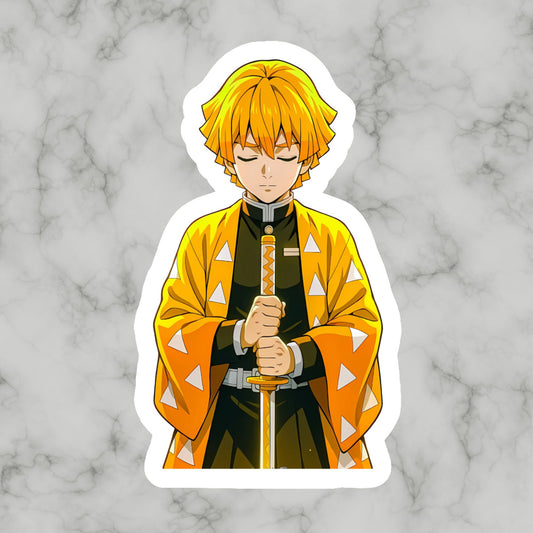 Zenitsu Agatsuma, Lightning Demon Slayer Kimetsu No Yaiba Vinyl sticker Decal