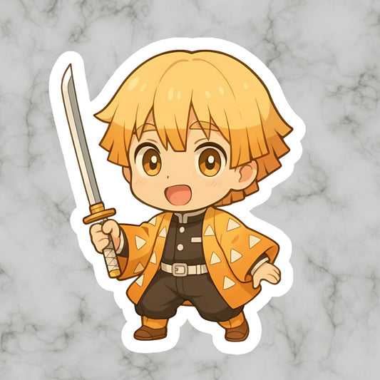 Zenitsu Agatsuma, Lightning Demon Slayer Kimetsu No Yaiba Vinyl sticker Decal