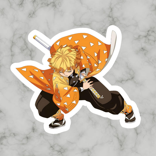 Zenitsu Agatsuma, Lightning Demon Slayer Kimetsu No Yaiba Vinyl sticker Decal