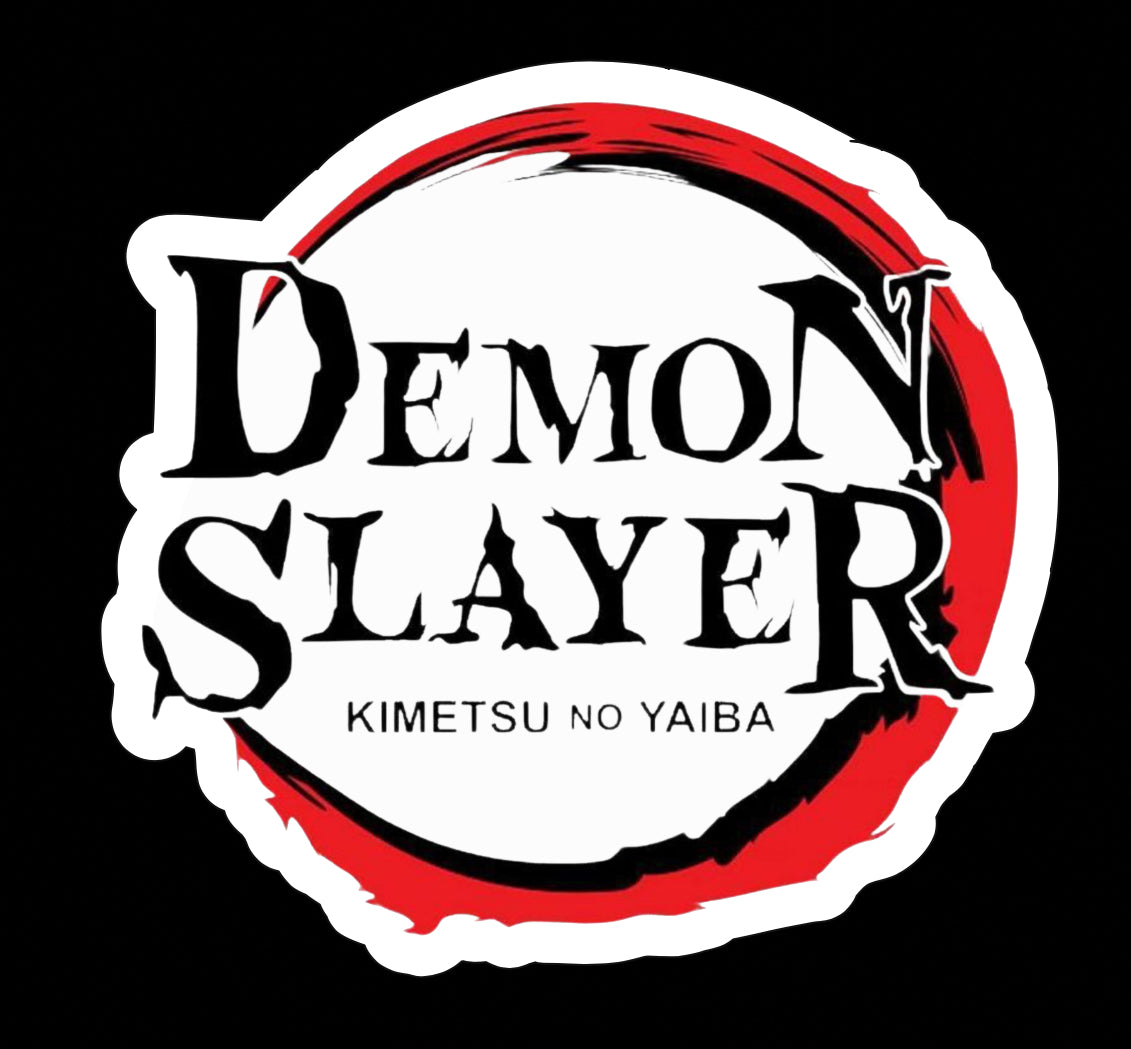 Demon Slayer Kimetsu No Yaiba Logo, Glossy Vinyl sticker Decal